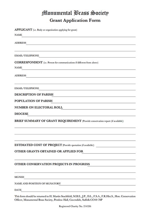 Grant application form