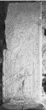 Photograph of the incised slab of William de Wermington