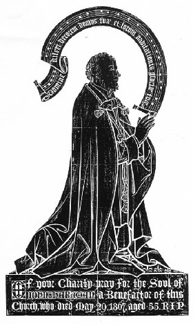 Rubbing of the brass of John Hardman