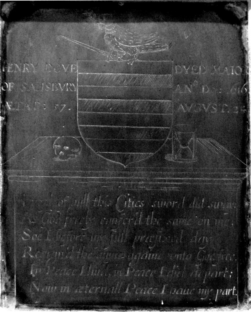 Photograph of the brass of Henry Dove