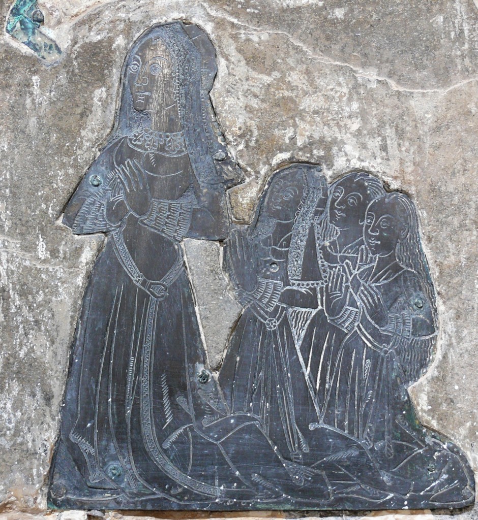 Photograph of Mary de Gey's brass