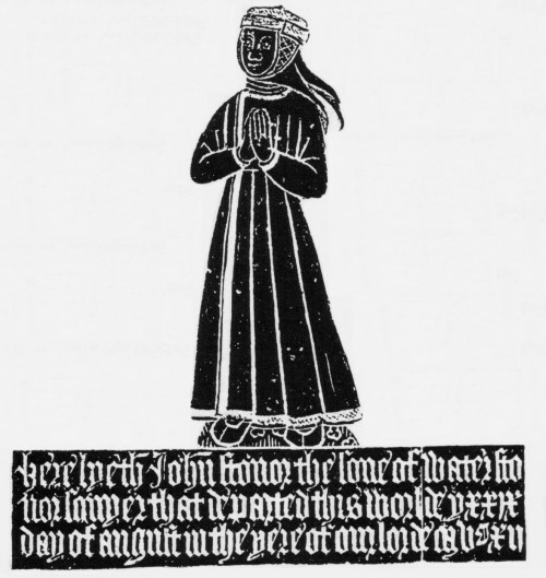 Rubbing of the brass of John Stonor