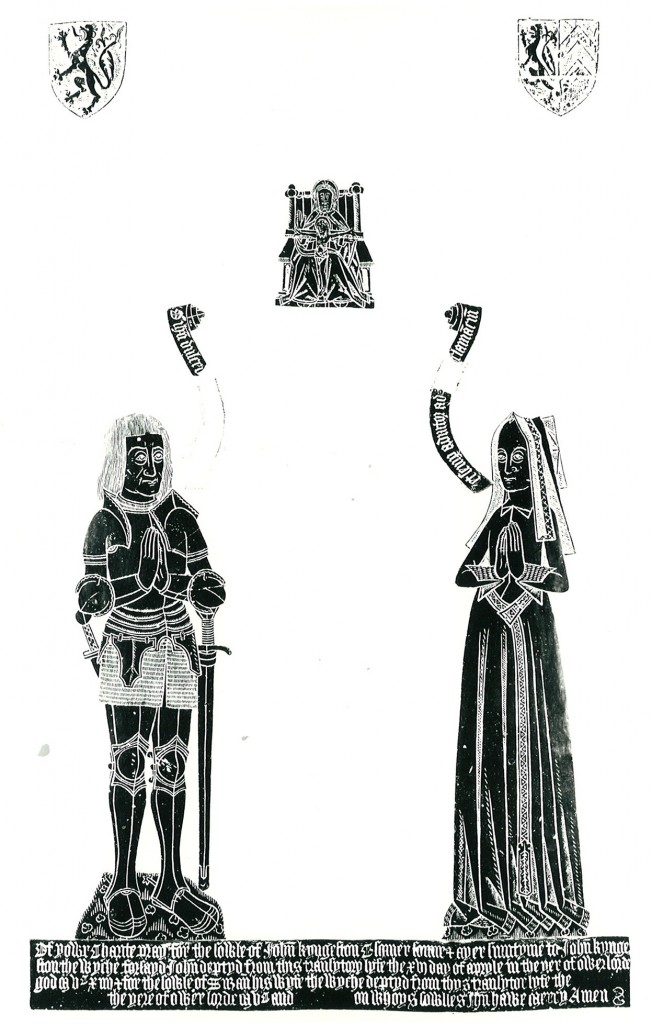 Rubbing of the brass